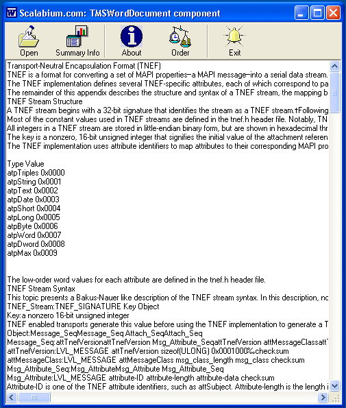 SMWordDocument for Delphi/CBuilder screenshot