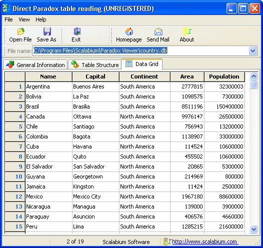 table view in grid