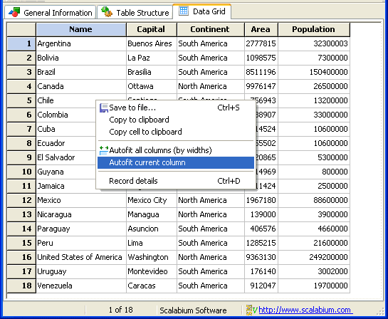 Autofit columns