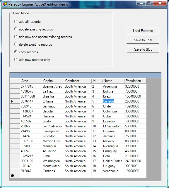 C# demo for Paradox engine